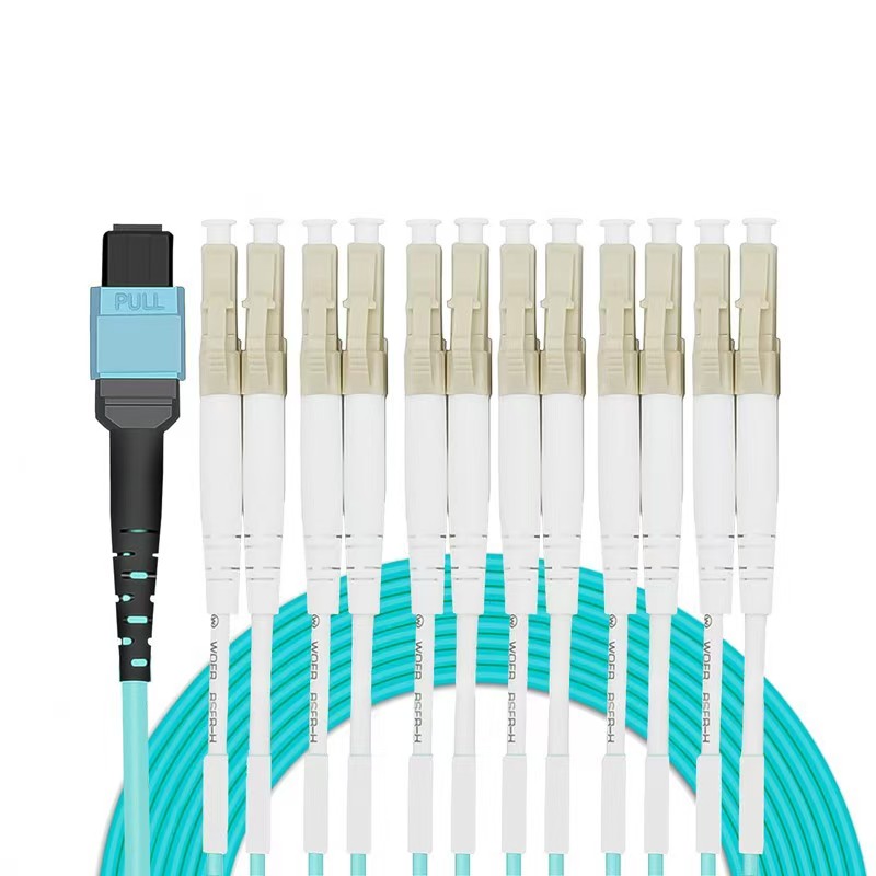 MPT OM3 12-core fiber optic jumper